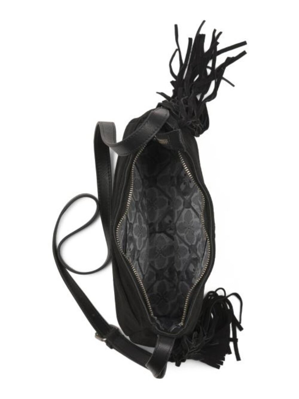LUCKY BRAND Suede Nyra Fringe Crossbody - Picture 2 of 4
